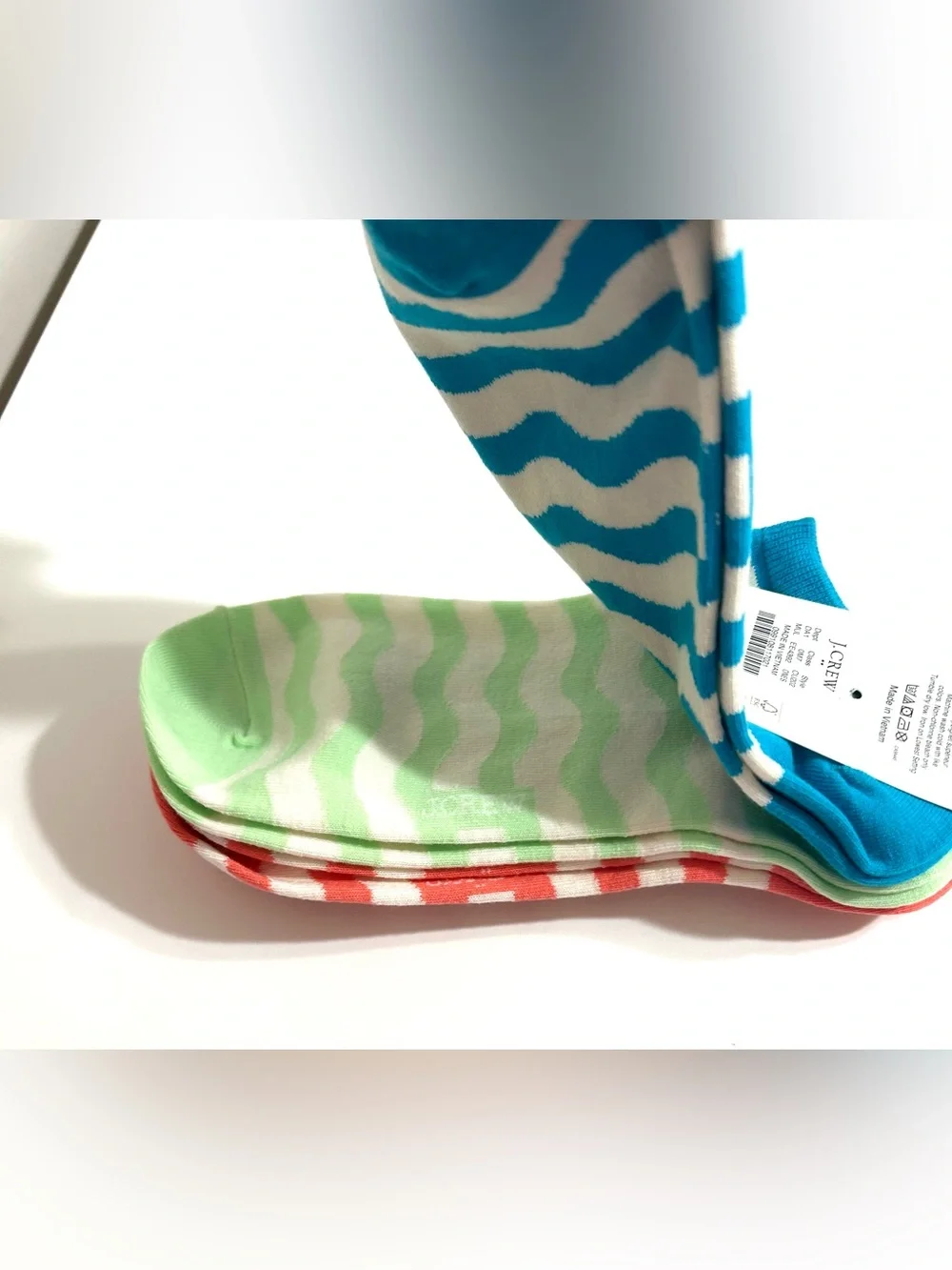 NWT Women’s J. Crew Striped Ankle Socks, Three Pack